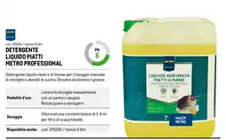 Metro Detergente liquido piatti Metro Professional offerta