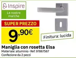 Leroy Merlin Inspire Maniglia con rosetta Elsa offerta