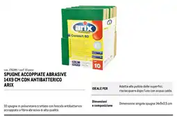 Metro Spugne accoppiate abrasive con antibatterico Arix offerta