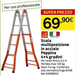 Leroy Merlin GIERRE Scala multiposizione in acciaio Peppina 4+4 gradini offerta