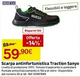 Leroy Merlin Sparco Scarpa antinfortunistica Traction Sanyo offerta