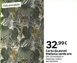 Leroy Merlin Carta da parati Stefania verde oro offerta