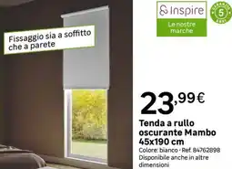 Leroy Merlin Inspire Tenda a rullo oscurante Mambo 45x190 cm offerta