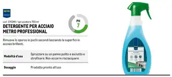 Detergente per acciaio Metro Professional