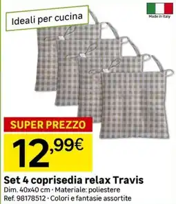 Leroy Merlin Set 4 coprisedia relax Travis offerta