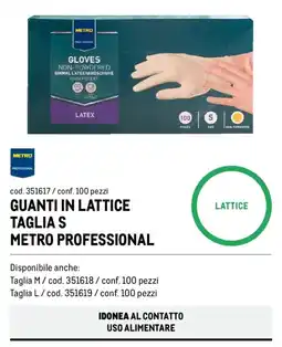 Metro Guanti in lattice taglia S Metro Professional offerta