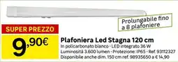 Leroy Merlin Plafoniera Led Stagna 120 cProlungabile fino a 8 plafoniere offerta