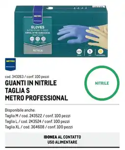 Metro Guanti in nitrile taglia s Metro Professional offerta