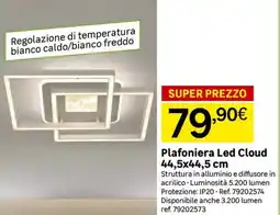 Leroy Merlin Plafoniera Led Cloud 44,5x44,5 cm offerta