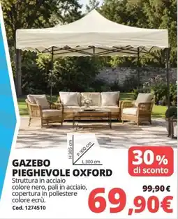 Brico Io Gazebo pieghevole oxford offerta