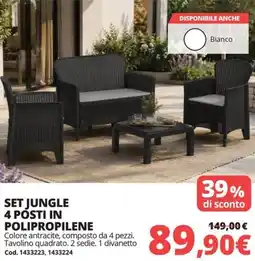 Brico Io Set jungle 4 posti in polipropilene offerta