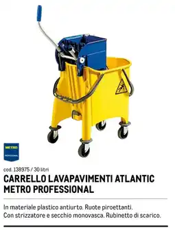 Metro Carrello lavapavimenti atlantic Metro Professional offerta