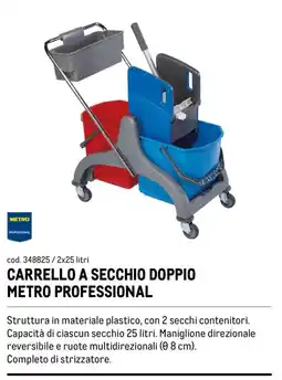 Metro Carrello a secchio doppio Metro Professional offerta