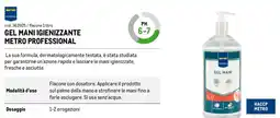Metro Gel mani igienizzante Metro Professional offerta
