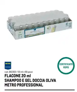 Metro Flacone shampoo e gel doccia oliva Metro Professional offerta