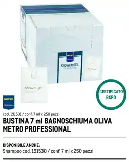 Metro Bustina bagnoschiuma oliva Metro Professional offerta