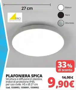 Brico Io Plafoniera spica offerta