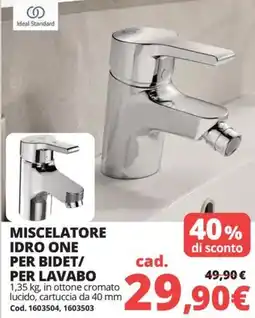 Brico Io Miscelatore idro one per bidet/ per lavabo offerta