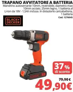 Brico Io BLACK+DECKER trapano avvitatore a batteria offerta