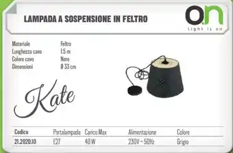 Lampada a sospensione in feltro