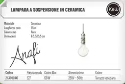 Gbc Lampada a sospensione in ceramica offerta