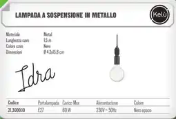 Gbc Lampada a sospensione in metallo offerta