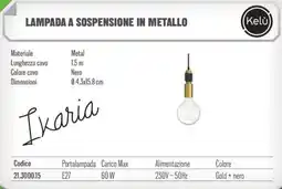 Gbc Lampada a sospensione in metallo offerta