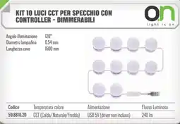 Gbc Kit 10 luci CCT per specchio con controller-dimmerabili offerta