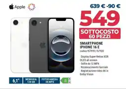 Sinergy SMARTPHONE IPHONE 16 E offerta
