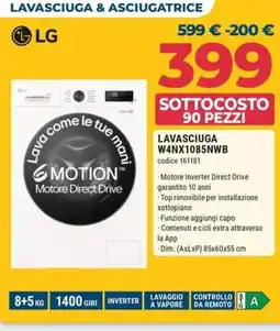 Sinergy LG LAVASCIUGA W4NX1085NWB offerta