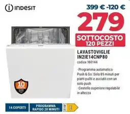 Sinergy INDESIT LAVASTOVIGLIE IN2IE14CNP80 offerta