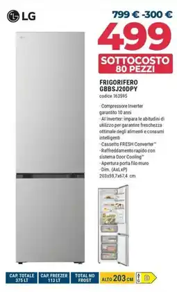 Sinergy LG FRIGORIFERO GBBSJ20DPY offerta