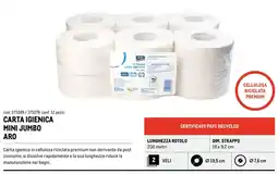 Metro Carta igienica mini jumbo Aro offerta
