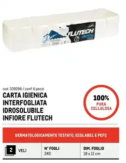 Metro Carta igienica interfogliata idrosolubile infiore flutech offerta
