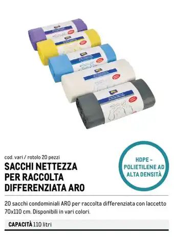 Sacchi nettezza per raccolta differenziata Aro
