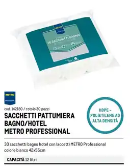 Metro Sacchetti pattumiera bagno/hotel Metro Professional offerta