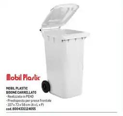 Metro Mobil plastic bidone carrellato offerta