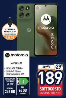 Unieuro motorola moto G56 5G offerta