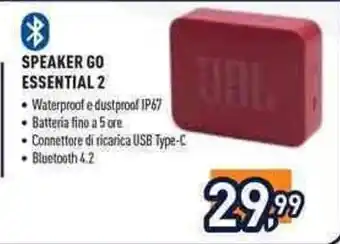 Unieuro JBL SPEAKER GO ESSENTIAL 2 offerta