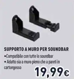 Unieuro SUPPORTO A MURO PER SOUND BAR offerta
