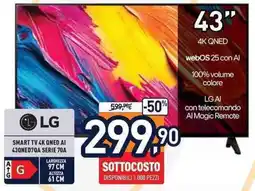Unieuro SMART TV 4K QNED AI 43QNED70A SERIE 70A offerta