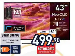 Unieuro Samsung smart tv neo qled AI QE43QN90F offerta