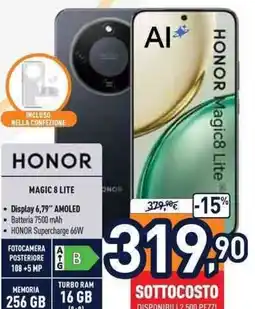 Unieuro HONOR MAGIC 8 LITE offerta