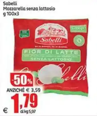 Elite Sabelli Mozzarella senza lattosio offerta