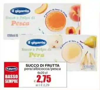 Il gigante succo di frutta pera/albicocca/pesca