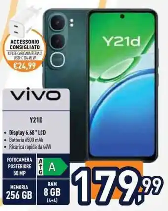 Unieuro vivo Y21D offerta