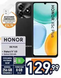 Unieuro HONOR X5C PLUS offerta