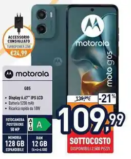Unieuro motorola moto g05 offerta