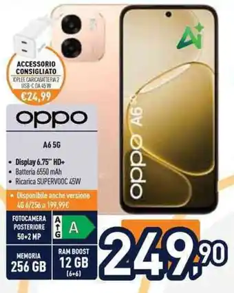Unieuro OPPO A6 5G offerta