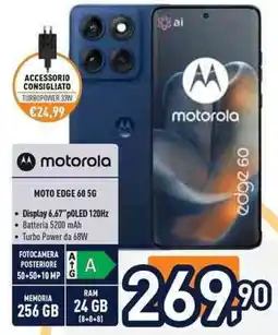 Unieuro motorola MOTO EDGE 60 5G offerta